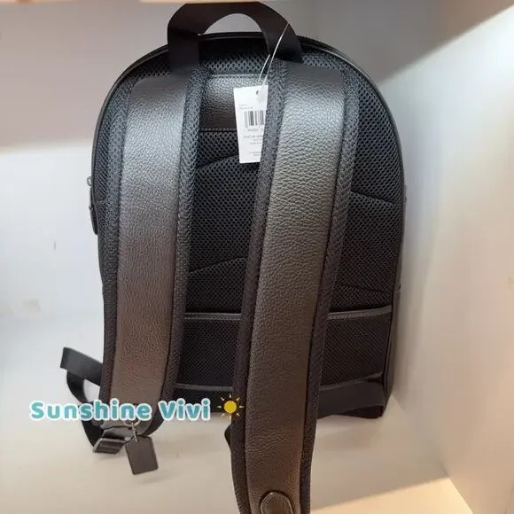 NWT Coach MEN'S West Backpack Leather Black CX141